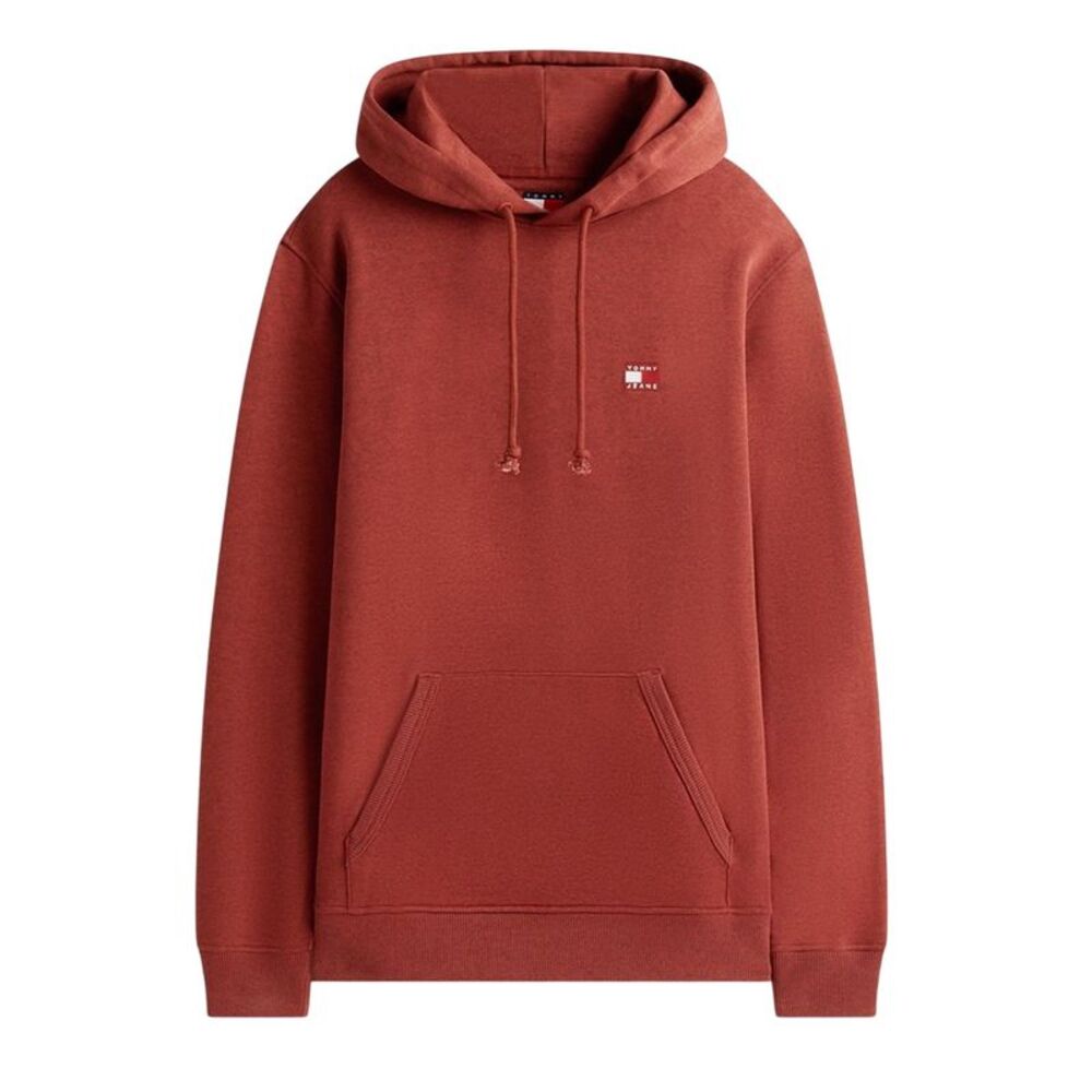 Tommy Jeans Mens Button Hoodie / Terracotta Marl